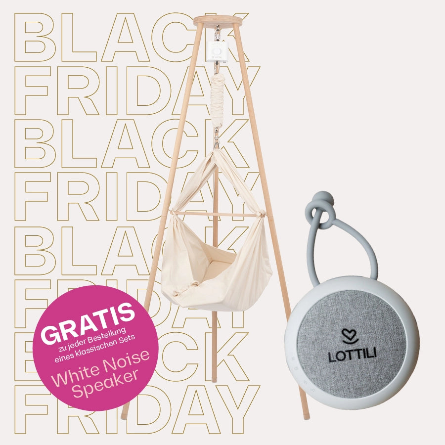 Die Federwiege mit Motor und Gestell für dein Baby